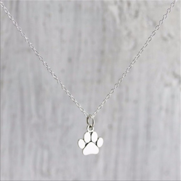 Paw 🐾 Print Dainty Silver Necklace🐶💗 - Picture 2 of 7